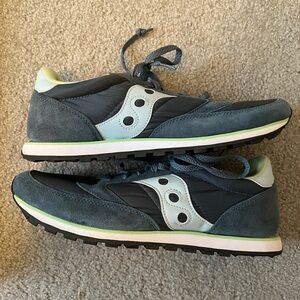 Saucony Jazz women’s blue size 12.  Worn once!  Excellent condition.